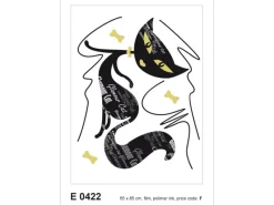 Sanders & Sanders Wandtattoos^Wandtattoo Katze Schwarz 65 x 85 cm 600247