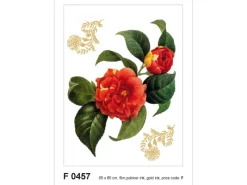 Sanders & Sanders Wandtattoo Blumen Rot und Grün 65 x 85 cm 600258
