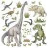 Sanders & Sanders Wandtattoo Dinosaurier Grün 30 x 30 cm 601333