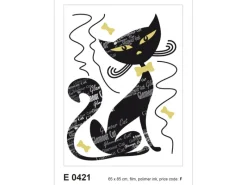Sanders & Sanders Wandtattoos^Wandtattoo Katze Schwarz 65 x 85 cm 600246