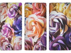 Sanders & Sanders Wandtattoo Rosen Lila Gelb und Orange 42,5 x 65 cm 600322