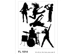 Sanders & Sanders Wandtattoo Rock'N'Roll Schwarz 65 x 85 cm 600297