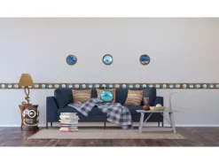 Sanders & Sanders Wandtattoo Meerblick Blau 65 x 85 cm 600267