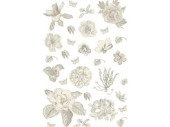 Sanders & Sanders Wandtattoo Blumen Grau 65 x 42.5 cm 601340