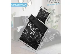 Sanilo Bettwäsche^Bettwäsche 2-teilig Marmor Schwarz