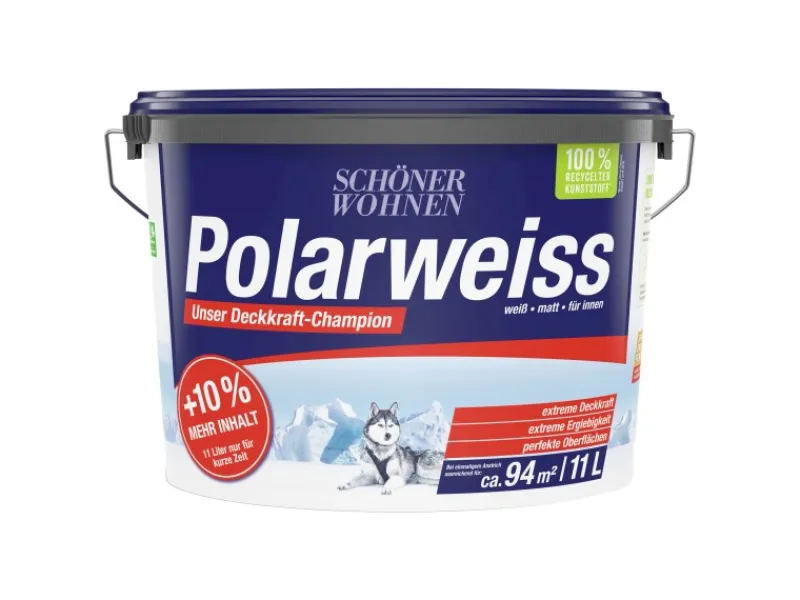 SCHÖNER WOHNEN-Farbe Weißlacke|Innenfarben^Schöner Wohnen Innen- und Wandfarbe Polarweiss Matt 11 l