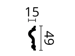 Schöner Wohnen Kollektion Deckenplatten^Wandleiste Elegant 3 HDPS 15 mm x 50 mm