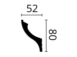 Schöner Wohnen Kollektion Deckenplatten^Decken- und Lichtleiste Modern 2 HDPS 52 mm x 80 mm