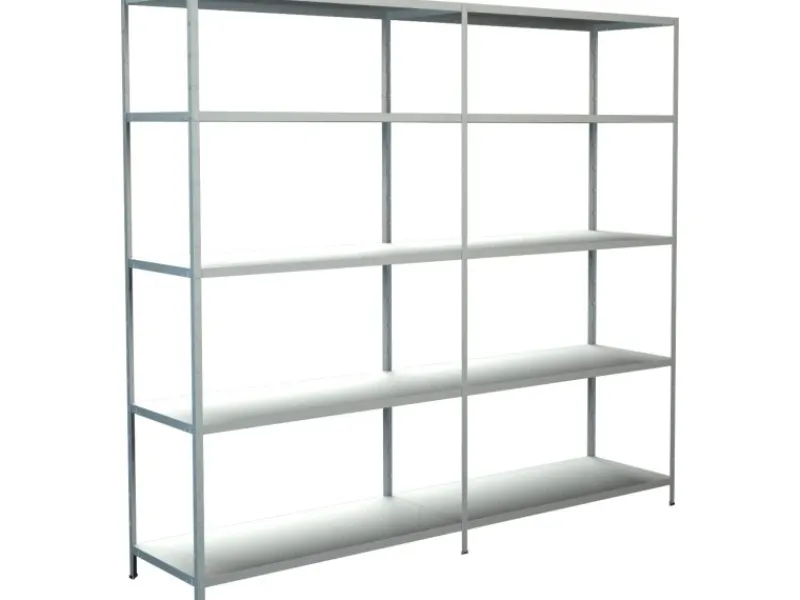 Büroregale^Schulte Set 1 Steckregal und 1 Anbauregal 200 cm x 220 cm x 50 cm