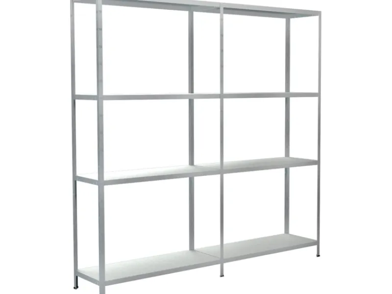 Büroregale^Schulte Set 1 Steckregal und 1 Anbauregal 180 cm x 180 cm x 35 cm