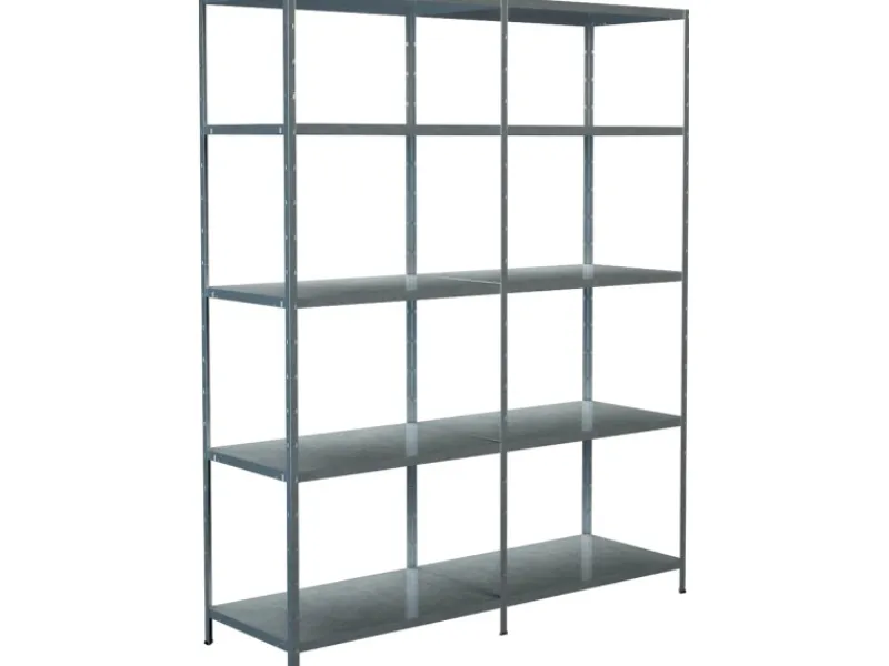 Büroregale^Schulte Set 1 Steckregal und 1 Anbauregal 200 cm x 160 cm x 50 cm