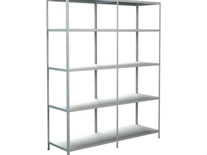 Büroregale^Schulte Set 1 Steckregal und 1 Anbauregal 200 cm x 160 cm x 50 cm