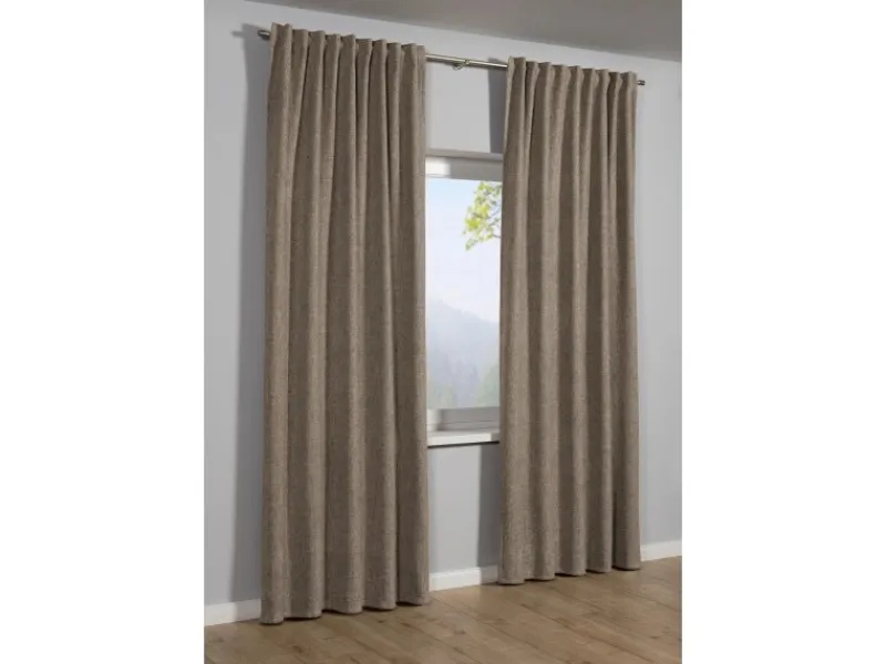 Sehlbach Vorhänge|Gardinen^Fertigschal Multiband Dimout Polarfleece 130 cm x 245 cm