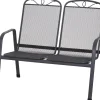 Siena Garden Sitzbänke^Elda 2er Bank Matt-Anthrazit 95 x 66 x 108 cm