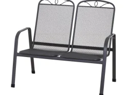 Siena Garden Sitzbänke^Elda 2er Bank Matt-Anthrazit 95 x 66 x 108 cm