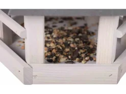 Siena Garden Vogelbedarf^Vogelhaus Kiefer Hellgrau und Anthrazit 29 cm x 33 cm x 35 cm FSC®