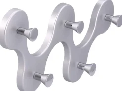 Siro Hakenleiste 01047 Kunststoff Metalleffekt Aluminium Chrom Länge 248 mm