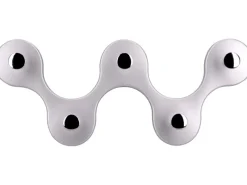 Siro Hakenleiste 01047 Kunststoff Metalleffekt Aluminium Chrom Länge 248 mm