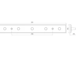 Siro Garderoben^Hakenleiste SM8164 Kunststoff Holzeffekt Nickel Länge 400 mm