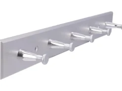 Siro Garderoben^Hakenleiste SM8164 Kunststoff Metalleffekt Länge 400 mm 5 Haken