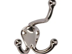 Siro Garderoben^Huthaken 581 Metall Nickelfarben Glänzend Lochabstand 23 mm