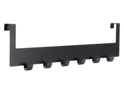 Siro Garderoben^Türgarderobe 1977 Metall Uni Schwarz Matt Länge 375 mm 6 Haken