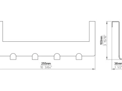 Siro Garderoben^Türgarderobe 1977 Metall Länge 255 mm 4 Haken