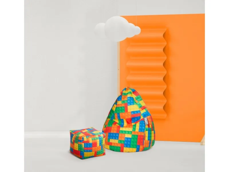 Sitting Point Sitzsäcke^Hocker Cube Bricks 60 l Bunt