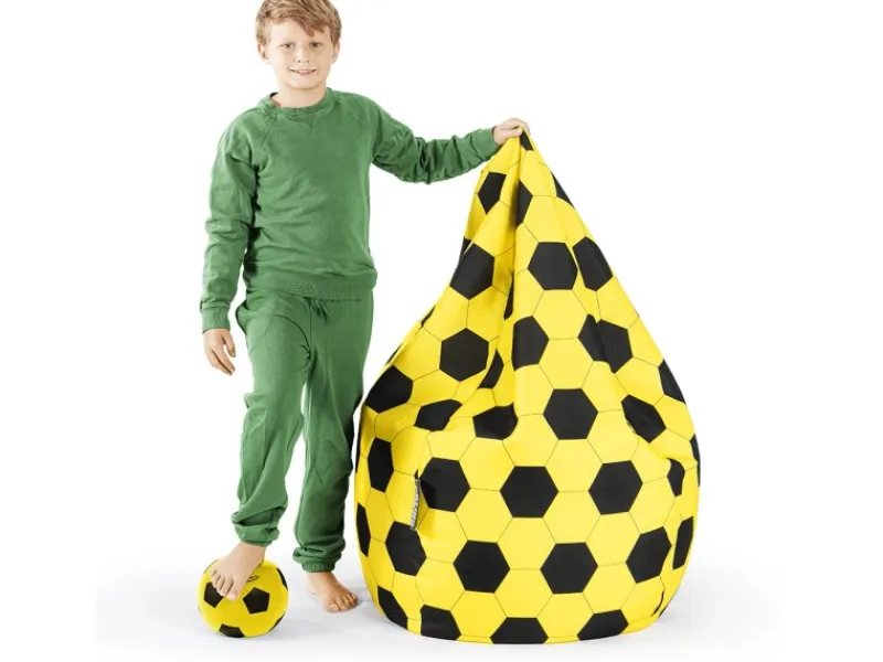 Sitting Point Sitzsack BeanBag Fankurve 220 l Fußball-Muster
