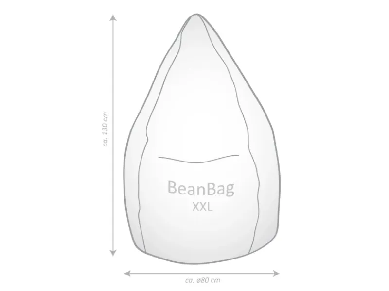 Sitting Point Sitzsack BeanBag Woolly 300 l Natur