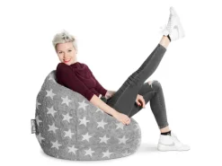 Sitting Point Sitzsack BeanBag Fluffy 220 l Sternen-Muster
