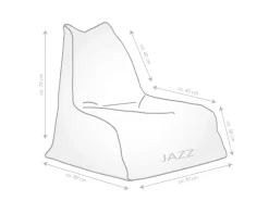 Sitting Point Sitzsack Jazz Woolly 260 l Natur