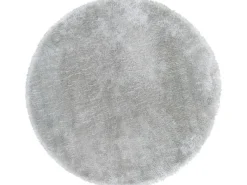 Andiamo Kissen^Sitzkissen Lambskin Rund Kunstfell Hellgrau 40 cm x 40 cm