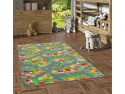 Bastelzubehör^Snapstyle Kinder Spiel Straßenteppich Grün 80x160cm