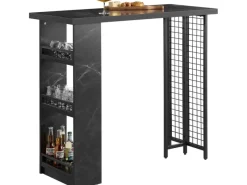 SoBuy Bartisch Balkontisch Küchentisch Bistrotisch Stehtisch Schwarz FWT100-SCH