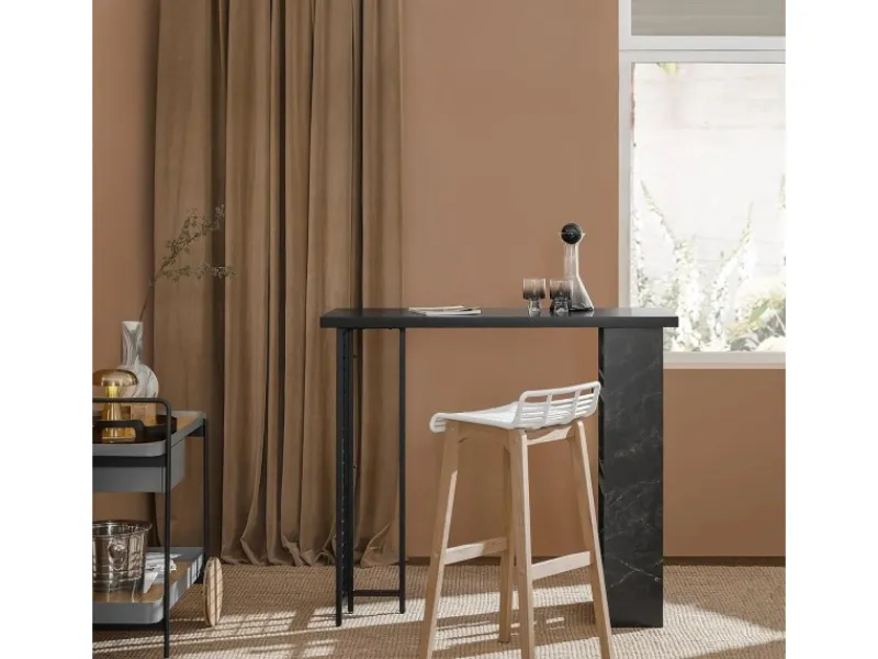 SoBuy Bartisch Balkontisch Küchentisch Bistrotisch Stehtisch Schwarz FWT100-SCH