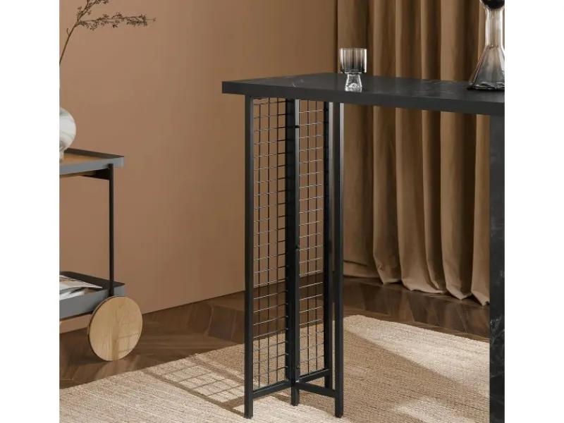 SoBuy Bartisch Balkontisch Küchentisch Bistrotisch Stehtisch Schwarz FWT100-SCH