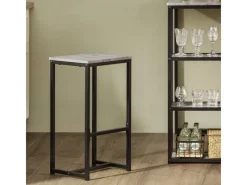 SoBuy Möbelserien^Bartisch mit 2 Barhockern Holz Metall Natur Schwarz OGT43-F