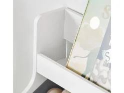 SoBuy Aufbewahrung|Regal Weiß^Bücherregal für Kinder Kinderregal mit 2 Boxen Aufbewahrungsregal KMB71-W
