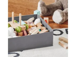 SoBuy Aufbewahrung|Regal Weiß^Bücherregal für Kinder Kinderregal mit 2 Boxen Aufbewahrungsregal KMB71-W