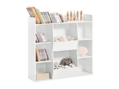 SoBuy Bücherregale^Bücherregal für Kinder Kinderregal Aufbewahrungsregal Standregal KMB55-W