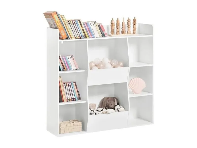 SoBuy Bücherregale^Bücherregal für Kinder Kinderregal Aufbewahrungsregal Standregal KMB55-W