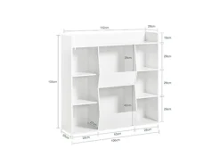 SoBuy Bücherregale^Bücherregal für Kinder Kinderregal Aufbewahrungsregal Standregal KMB55-W