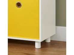 SoBuy Aufbewahrung|Regal Weiß^Bücherregal Kinderregal mit 2 Boxen Aufbewahrungsregal Weiß KMB69-W