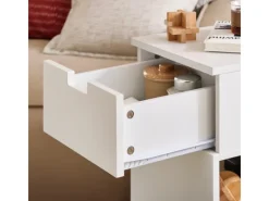 SoBuy Beistelltisch Druckertisch mit Rollen Couchtisch Aktenschrank FBT134-W