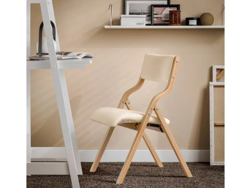 SoBuy Stühle^Esszimmerstuhl Klappstuhl Küchenstuhl Polsterstuhl mit Lehne FST40-W