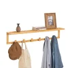 SoBuy Flurgarderobe Wandgarderobe Handtuchhalter aus Bambus FHK06-N