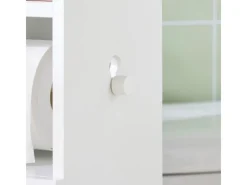SoBuy Schränke^Freistehend Toilettenpapieraufbewahrung Holz Weiß FRG177-W