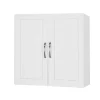 SoBuy Hängeschrank Badezimmerschrank mit Verstellbarem Regal 60x60x30cm Weiß FRG231-W