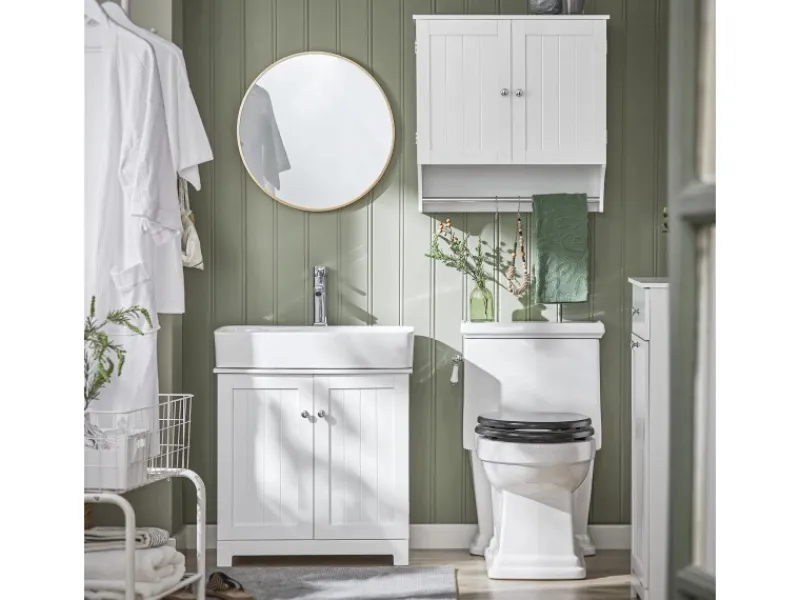 SoBuy Hängeschrank Badezimmerschrank Wandschrank Küchenschrank BZR84-W